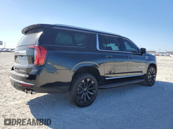 2023 GMC Yukon XL Denali with VIN 1GKS1JKL6PR156010, listed as a Copart auction lot 41768305 with 25,680 mi miles and Salvage Title. Bid and sale history available at carsss.com. Image 3.