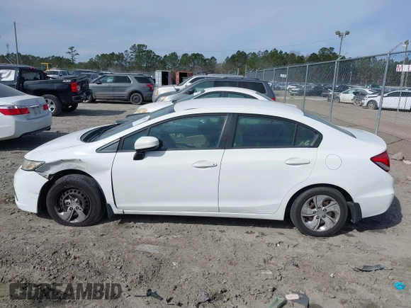 2014 Honda Civic LX with VIN 2HGFB2F50EH508704, listed as a IAAI auction lot 41704312 with 206,084 mi miles. Bid and sale history available at carsss.com. Image 14.