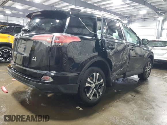 2017 Toyota RAV4 LE with VIN 2T3BFREV3HW617738, listed as a Copart auction lot 58712515 with 117,310 mi miles and Salvage title. Bid and sale history available at DreamBid. Image 3.