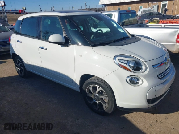 2014 FIAT 500L Easy with VIN ZFBCFABH8EZ027876, listed as a IAAI auction lot 41356950 with 89,665 mi miles and . Bid and sale history available at DreamBid. Image 1.
