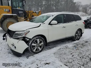 2016 Nissan Pathfinder SV with VIN 5N1AR2MM4GC650764, listed as a Copart auction lot 43746875 with 111,023 mi miles and Salvage Title. Bid and sale history available at carsss.com. Image 1.
