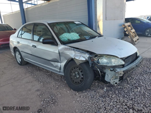 2005 Honda Civic Sdn VP SSRSv with VIN 2HGES16485H501805, listed as a Copart auction lot 75119984 with 198,062 mi miles and Salvage Title. Bid and sale history available at carsss.com. Image 4.