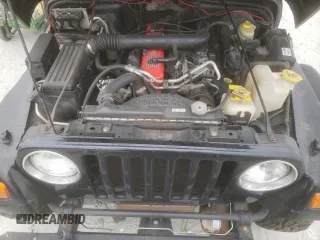 2002 Jeep Wrangler Sahara with VIN 1J4FA59S42P720513, listed as a Copart auction lot 47054805 with 190,922 mi miles and Salvage title. Bid and sale history available at DreamBid. Image 13.
