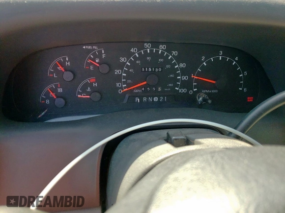 1999 Ford F-350 XL with VIN 1FTSW31S2XEE89071, listed as a Copart auction lot 61016685 with 115,130 mi miles and Salvage title. Bid and sale history available at DreamBid. Image 9.