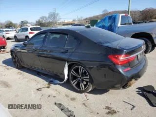 2018 BMW 7 Series 750i with VIN WBA7F0C55JGM23635, listed as a Copart auction lot 83718114 with 0 mi miles and Salvage Title. Bid and sale history available at carsss.com. Image 2.