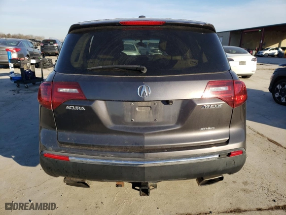 2010 Acura MDX Technology Pkg with VIN 2HNYD2H60AH506642, listed as a Copart auction lot 46179905 with 0 mi miles and Salvage Title. Bid and sale history available at carsss.com. Image 6.
