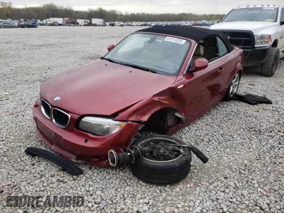 2013 BMW 1 Series 128i z VIN WBAUN1C58DVH78166, wystawiony jako Copart lot #59438743 z przebiegiem Nie podano mil oraz Szkoda całkowita • Salvage title. Historia ofert i sprzedaży dostępna na DreamBid. Obrazek 2.