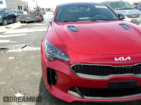 2023 Kia Stinger GT2 with VIN KNAE55LC4P6133603, listed as a Copart auction lot 43365515 with 16,598 mi miles and Salvage Title. Bid and sale history available at carsss.com. Image 13.