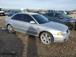 2001 Audi S4 with VIN WAURD68D41A137778, listed as a Copart auction lot 80137504 with 189,722 mi miles and Salvage Title. Bid and sale history available at carsss.com. Image 4.