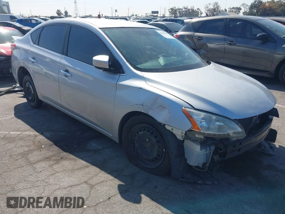 2015 Nissan Sentra S with VIN 3N1AB7APXFY282104, listed as a IAAI auction lot 42004565 with 136,077 mi miles. Bid and sale history available at carsss.com. Image 1.