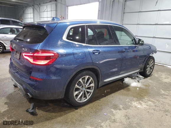 2018 BMW X3 xDrive30i with VIN 5UXTR9C5XJLC83992, listed as a Copart auction lot 46091265 with 72,430 mi miles and Salvage Title. Bid and sale history available at carsss.com. Image 3.