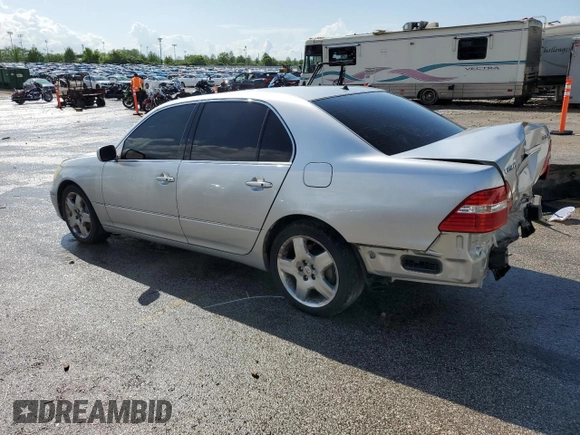 2005 Lexus LS 430 with VIN JTHBN36F455004665, listed as a Copart auction lot 55113815 with Not Provided miles and Clean Title. Bid and sale history available at carsss.com. Image 2.