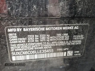2020 BMW X7 M50i z VIN 5UXCX6C06LLE35455, wystawiony jako Copart lot #54965075 z przebiegiem Nie podano mil oraz Szkoda całkowita • Salvage title. Historia ofert i sprzedaży dostępna na DreamBid. Obrazek 13.