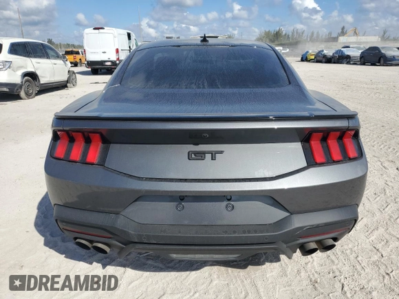 2024 Ford Mustang GT with VIN 1FA6P8CF9R5433682, listed as a Copart auction lot 44315325 with 1,574 mi miles and Salvage Title. Bid and sale history available at DreamBid. Image 6.