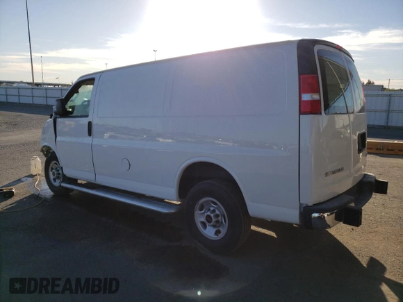 2024 GMC Savana Cargo Van with VIN 1GTW7AFP2R1233742, listed as a Copart auction lot 78205894 with 0 mi miles and Salvage Title. Bid and sale history available at carsss.com. Image 2.