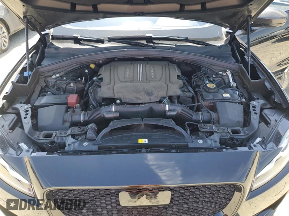 2019 Jaguar F-Pace S with VIN SADCM2FV1KA395386, listed as a Copart auction lot 54336645 with 43,020 mi miles and Salvage Title. Bid and sale history available at DreamBid. Image 12.