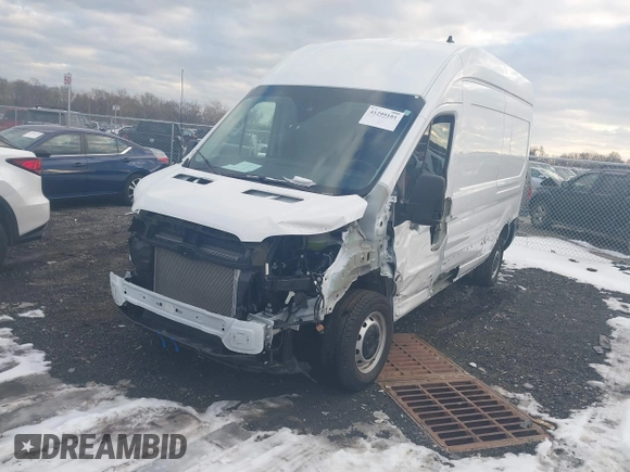 2023 Ford Transit Cargo with VIN 1FTBW1X83PKC09336, listed as a IAAI auction lot 41299101 with 10,551 mi miles and . Bid and sale history available at DreamBid. Image 17.