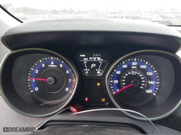 2012 Hyundai Elantra GLS PZEV with VIN 5NPDH4AEXCH071001, listed as a IAAI auction lot 41850232 with 147,278 mi miles. Bid and sale history available at carsss.com. Image 7.