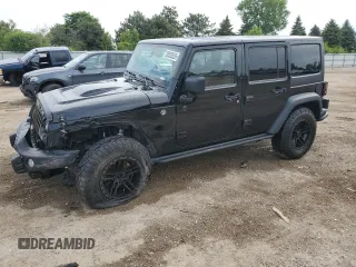 2013 Jeep Wrangler Unlimited Sahara with VIN 1C4BJWEG8DL584909, listed as a Copart auction lot 58520555 with 91,633 mi miles and Salvage title. Bid and sale history available at DreamBid. Image 1.