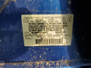 2010 Nissan Sentra S with VIN 3N1AB6APXAL668473, listed as a Copart auction lot 51509905 with Not Provided miles and Salvage Title. Bid and sale history available at carsss.com. Image 12.