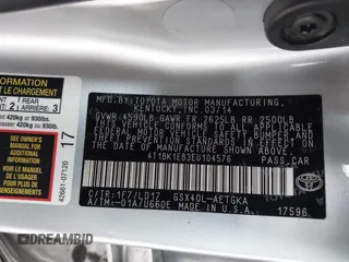 2014 Toyota Avalon Limited with VIN 4T1BK1EB3EU104576, listed as a IAAI auction lot 41773431 with 105,419 mi miles. Bid and sale history available at carsss.com. Image 9.