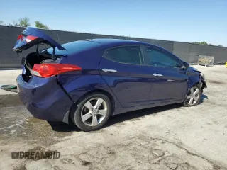 2013 Hyundai Elantra Limited with VIN 5NPDH4AE7DH179786, listed as a Copart auction lot 52531825 with 147,850 mi miles and Salvage Title. Bid and sale history available at DreamBid. Image 3.