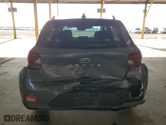 2022 Hyundai Venue SEL with VIN KMHRC8A36NU181204, listed as a Copart auction lot 58923985 with 40,300 mi miles and Salvage title. Bid and sale history available at DreamBid. Image 6.