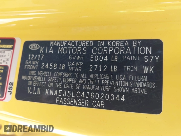 2018 Kia Stinger GT with VIN KNAE35LC4J6020344, listed as a IAAI auction lot 41946071 with 27,746 mi miles. Bid and sale history available at carsss.com. Image 10.
