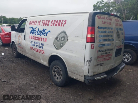2013 Chevrolet Express Cargo with VIN 1GCSGAFX2D1102477, listed as a IAAI auction lot 42650482 with 77,551 mi miles and . Bid and sale history available at DreamBid. Image 3.