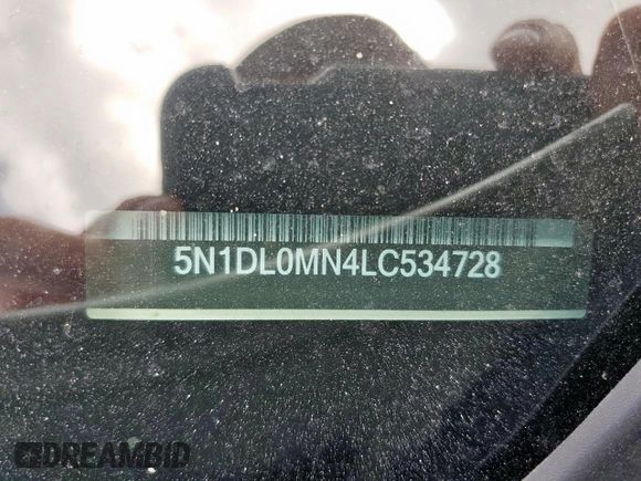 2020 Infiniti QX60 Luxe with VIN 5N1DL0MN4LC534728, listed as a Copart auction lot 59395795 with 88,188 mi miles and Salvage title. Bid and sale history available at DreamBid. Image 13.