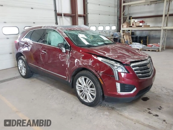 2017 Cadillac XT5 Premium Luxury AWD with VIN 1GYKNERS0HZ229310, listed as a IAAI auction lot 41776005 with 98,337 mi miles. Bid and sale history available at carsss.com. Image 1.