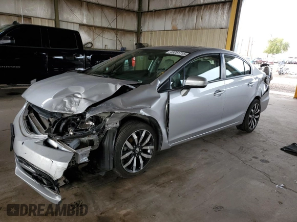2014 Honda Civic Sedan EX-L with VIN 19XFB2F96EE256955, listed as a Copart auction lot 49251715 with 27,836 mi miles and Salvage Title. Bid and sale history available at carsss.com. Image 1.