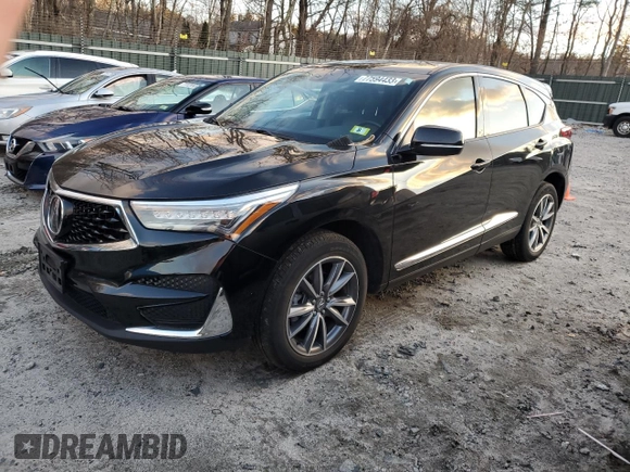 2021 Acura RDX w/Technology Package with VIN 5J8TC2H53ML024279, listed as a Copart auction lot 77594433 with 39,628 mi miles. Bid and sale history available at carsss.com. Image 1.