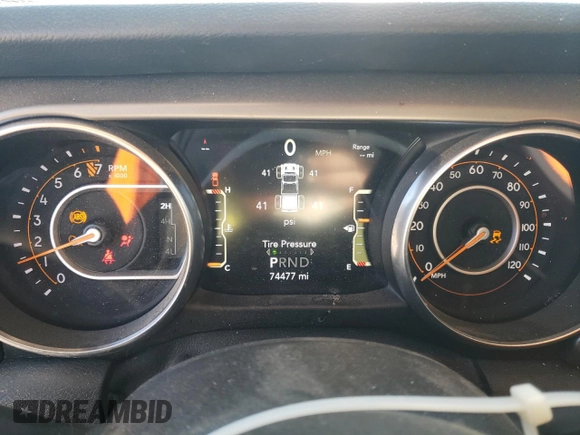2020 Jeep Gladiator Sport S с VIN 1C6HJTAG4LL175780, выставлен на аукционе Copart как лот 50203395 с пробегом 74 477 миль миль и Списание • Salvage title. История ставок и продаж доступна на DreamBid. Изображение 9.