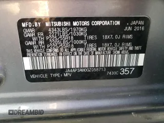 2016 Mitsubishi Outlander Sport 2.4 SE with VIN JA4AP3AW0GZ058713, listed as a Copart auction lot 41772605 with 84,357 mi miles and Salvage Title. Bid and sale history available at carsss.com. Image 15.