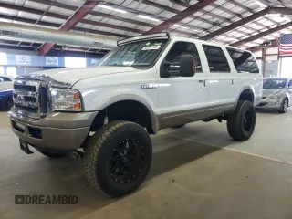 2005 Ford Excursion Eddie Bauer с VIN 1FMSU45P25EC42465, выставлен на аукционе Copart как лот 65351125 с пробегом 232 471 миль миль и Чистый • Clean title. История ставок и продаж доступна на DreamBid. Изображение 1.