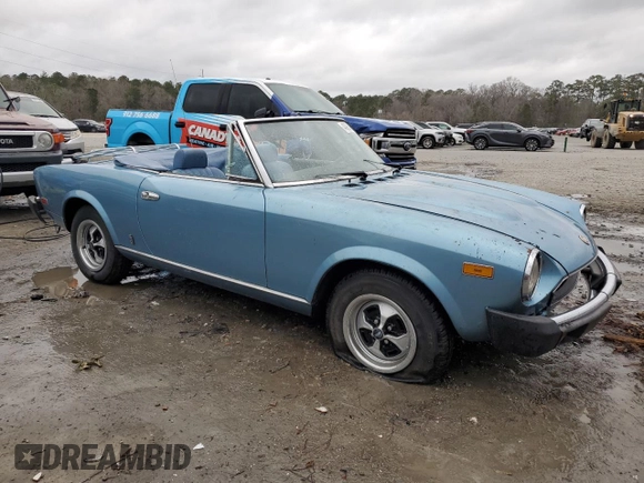 1979 FIAT 124 Spider z VIN 124CS20146364, wystawiony jako Copart lot #43905865 z przebiegiem 46 341 mil mil oraz Szkoda całkowita • Salvage title. Historia ofert i sprzedaży dostępna na DreamBid. Obrazek 4.