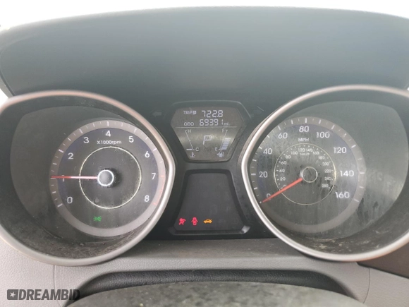 2013 Hyundai Elantra Coupe GS PZEV with VIN KMHDH6AE2DU011583, listed as a Copart auction lot 74499184 with 69,391 mi miles and Non Repairable. Bid and sale history available at carsss.com. Image 9.