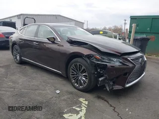 2018 Lexus LS with VIN JTHB5LFF5J5003051, listed as a IAAI auction lot 41843702 with 29,026 mi miles. Bid and sale history available at carsss.com. Image 1.