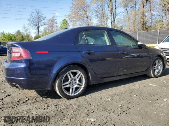 2007 Acura TL with VIN 19UUA66287A027141, listed as a Copart auction lot 52120285 with 207,838 mi miles and Salvage Title. Bid and sale history available at carsss.com. Image 3.