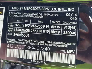 2014 Mercedes-Benz M 350 with VIN 4JGDA2EB8EA432840, listed as a IAAI auction lot 42606950 with 184,364 mi miles and . Bid and sale history available at DreamBid. Image 9.