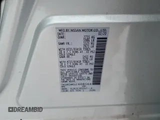 2020 Nissan Pathfinder S with VIN 5N1DR2AM1LC608564, listed as a Copart auction lot 46045955 with 83,886 mi miles and Salvage Title. Bid and sale history available at carsss.com. Image 13.
