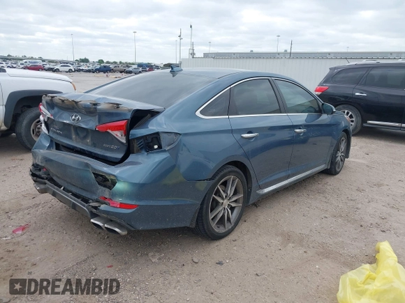 2015 Hyundai Sonata Sport with VIN 5NPE34AB5FH163825, listed as a IAAI auction lot 42013743 with Not Provided miles and . Bid and sale history available at carsss.com. Image 4.