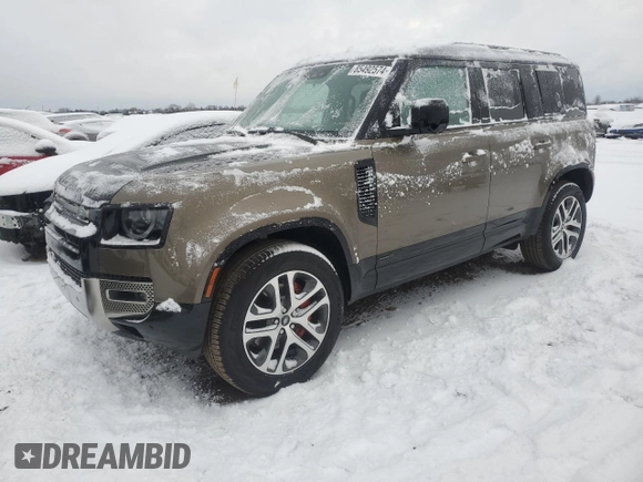 2022 Land Rover Defender z VIN SALEX7RU4N2095571, wystawiony jako Copart lot #85492574 z przebiegiem 12 896 mil mil oraz Szkoda całkowita • Salvage title. Historia ofert i sprzedaży dostępna na DreamBid. Obrazek 1.