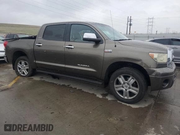 2008 Toyota Tundra Limited with VIN 5TFDV58158X056211, listed as a Copart auction lot 51940865 with 198,126 mi miles and Salvage title. Bid and sale history available at DreamBid. Image 4.