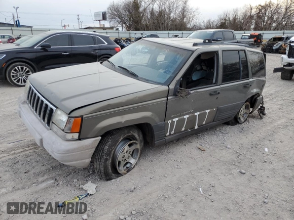 1996 Jeep Grand Cherokee Laredo with VIN 1J4FX58S0TC190128, listed as a Copart auction lot 42830345 with 0 mi miles and Salvage Title. Bid and sale history available at carsss.com. Image 1.