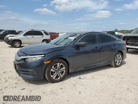 2016 Honda Civic Sedan LX with VIN 19XFC2F50GE013297, listed as a Copart auction lot 53420095 with 82,702 mi miles and Salvage Title. Bid and sale history available at carsss.com. Image 1.