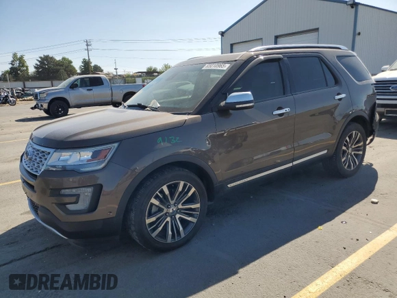 2016 Ford Explorer Platinum z VIN 1FM5K8HT1GGD01970, wystawiony jako Copart lot #65010965 z przebiegiem 66 553 mil mil oraz Szkoda całkowita • Salvage title. Historia ofert i sprzedaży dostępna na DreamBid. Obrazek 1.