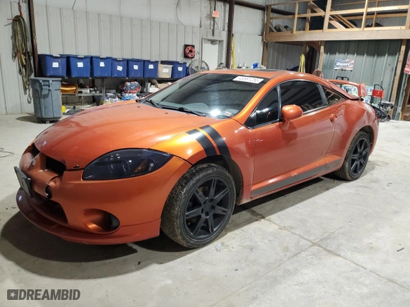 2008 Mitsubishi Eclipse GS with VIN 4A3AK64F08E024181, listed as a Copart auction lot 43581255 with 126,233 mi miles and Salvage Title. Bid and sale history available at carsss.com. Image 1.