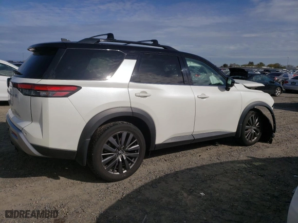 2022 Nissan Pathfinder SL with VIN 5N1DR3CB1NC203955, listed as a Copart auction lot 50228035 with 9,446 mi miles and Salvage Title. Bid and sale history available at carsss.com. Image 3.
